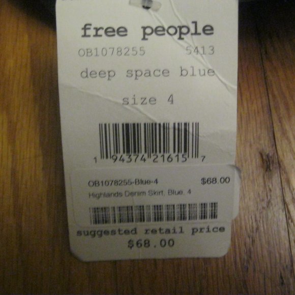 NWT We The Free Highlands Denim Mini Skirt - Picture 9 of 9